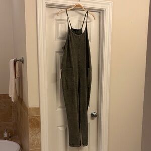 Bohme Olive Green Denim Overalls